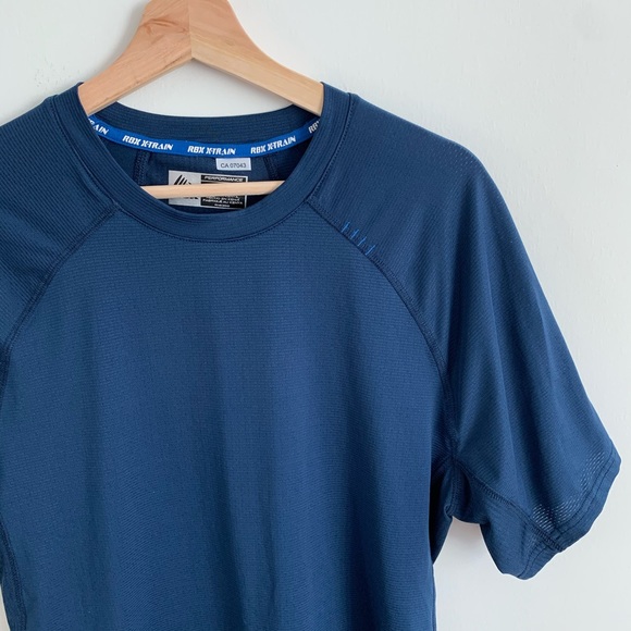 RBX X-Train - Blue Mens Lightweight Workout Shirt - Picture 2 of 5